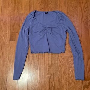 Blue long sleeved crop top! Size small!